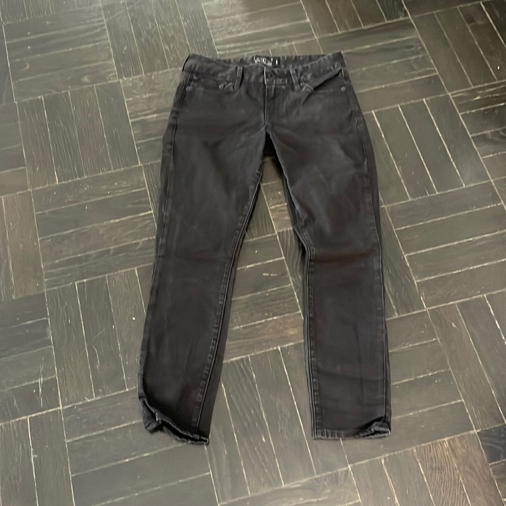 Lucky Brand black jeans. Slightly faded wash